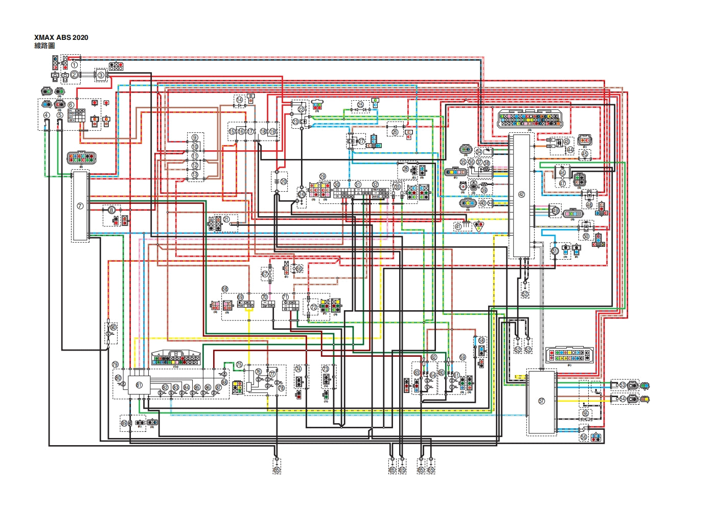 適用於2021 雅馬哈XMAX300維修參考資料(含英文原文與繁體譯文,含扭矩、電路、故障碼)