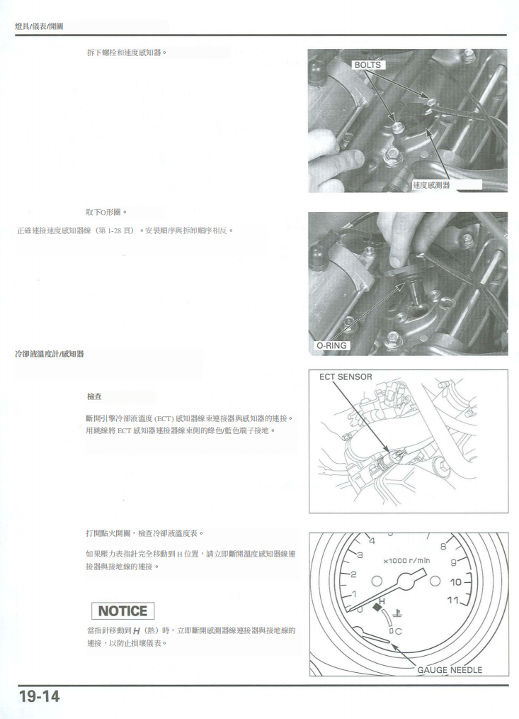 本田CB900F CB919維修手冊參考資料(含英文原文與繁體譯文,含扭矩、電路、故障碼)
