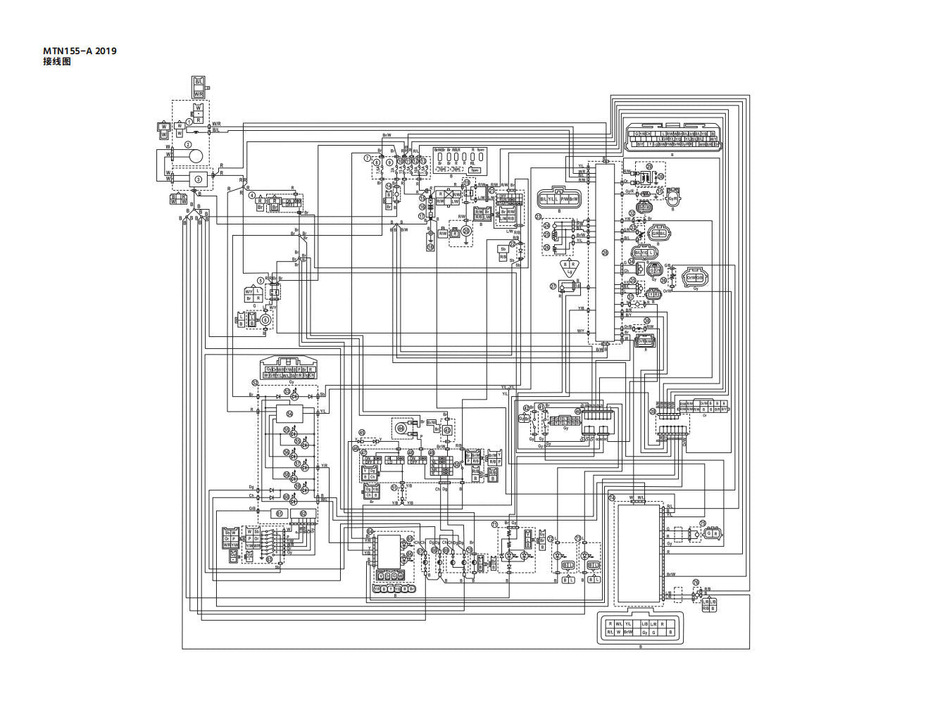 適用於雅马哈2019 MT15 MTN155维修手冊資料英文和简体中文全车线路图故障代码分析扭矩维修DIY工具