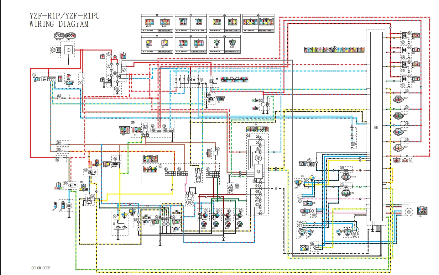 適用於2002-2003年雅馬哈R1維修參考資料(含英文原文與繁體譯文,含扭矩、電路、故障碼)