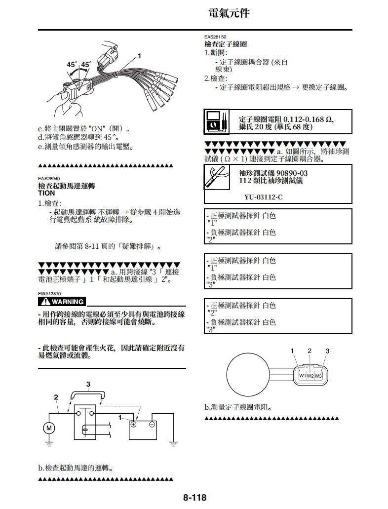 適用於2009-2011年雅馬哈R1維修參考資料（含英文原文與繁體譯文，含扭矩、電路、故障碼）