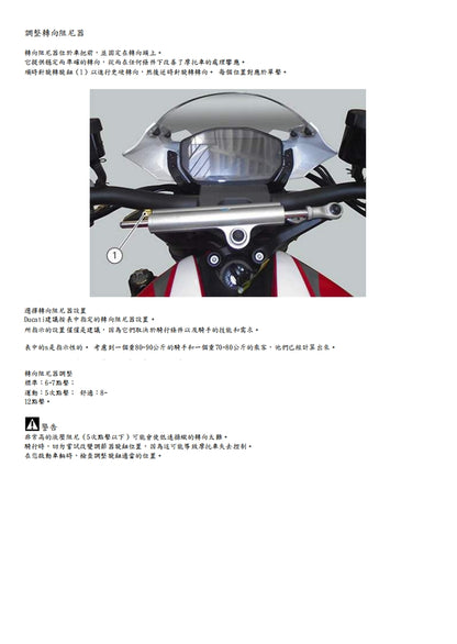 2016杜卡迪怪獸Monster1200 R維修參考資料（含英文原文與繁體譯文，含扭矩）