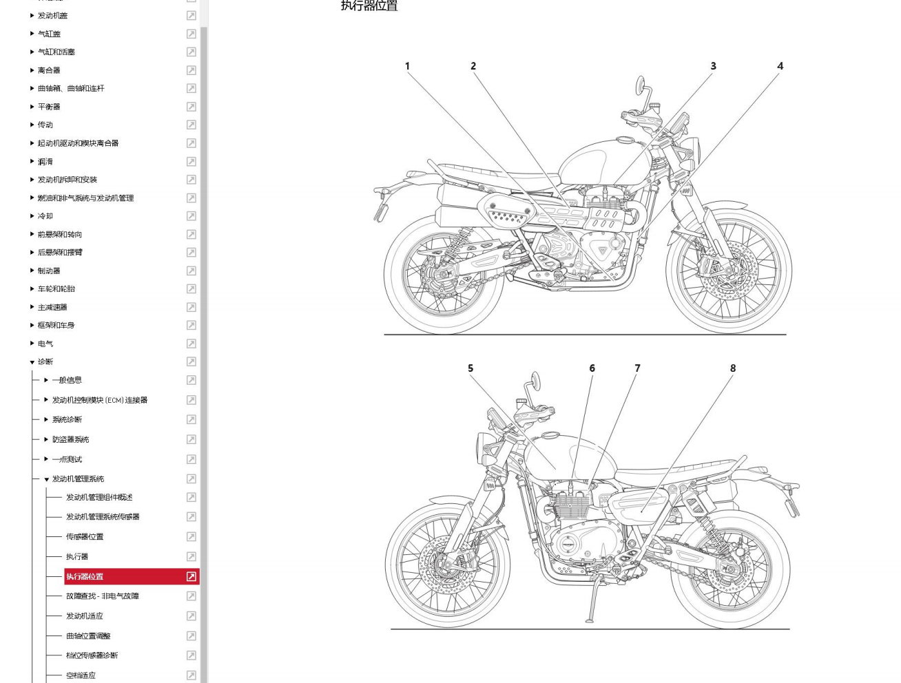 Triumph 凯旋2025 SCRAMBLER 1200 XE维修手册 PDF｜简体中文＋故障代码解析＋全车扭矩表｜摩托车维修DIY工具资料