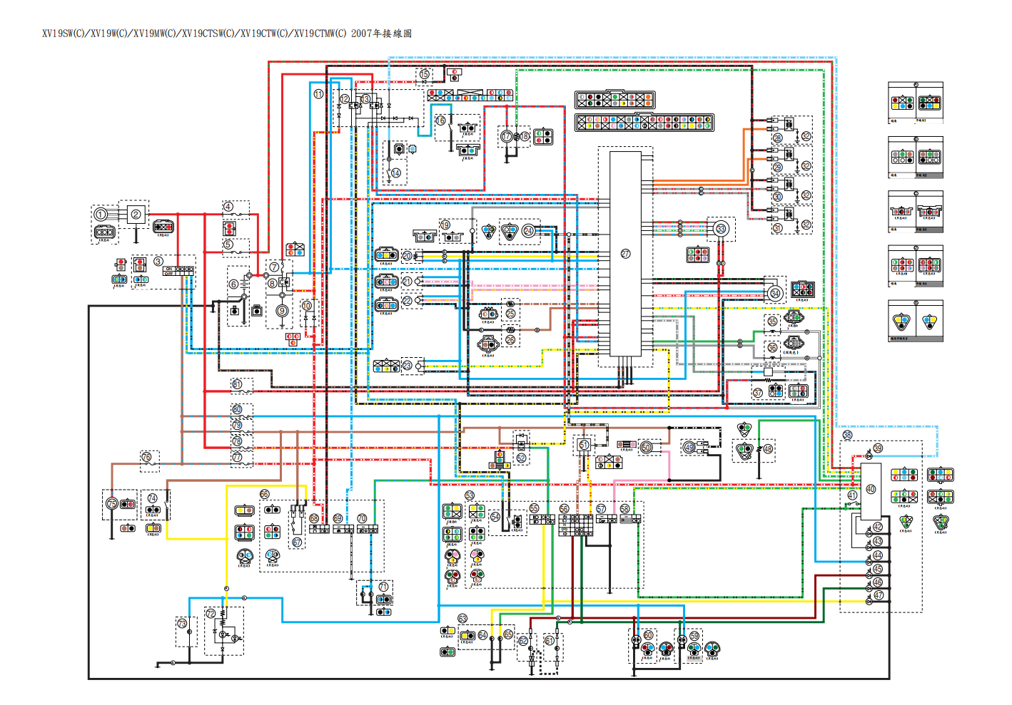 雅馬哈 2006 xv19sw xv1900維修手冊 PDF（英文＋繁體）｜全車拆解圖｜扭力規格｜原廠維修資料與 DIY 保養指南