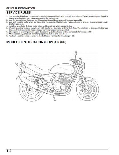 適用於2006 honda CB400SFIII_3 Serice Manual 维修資料 英文和简体中文全车线路图故障代码分析扭矩维修DIY工具