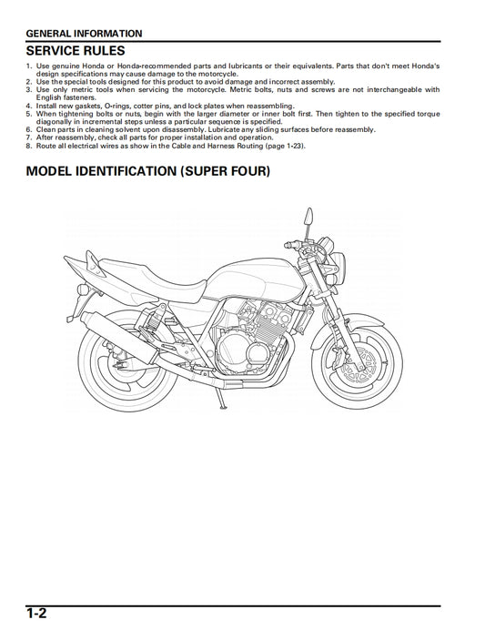 適用於2006 honda CB400SFIII_3 Serice Manual 维修資料 英文和简体中文全车线路图故障代码分析扭矩维修DIY工具
