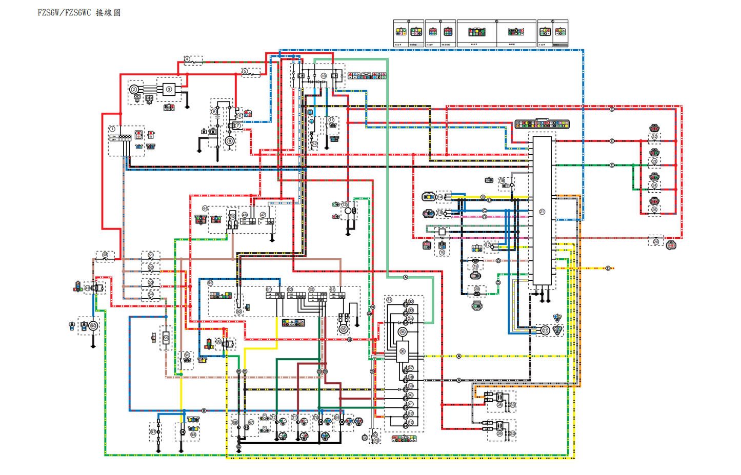 2007 雅馬哈FZS6W FZ6維修手冊 PDF（英文＋繁體）｜全車拆解圖｜扭力規格｜原廠維修資料與 DIY 保養指南