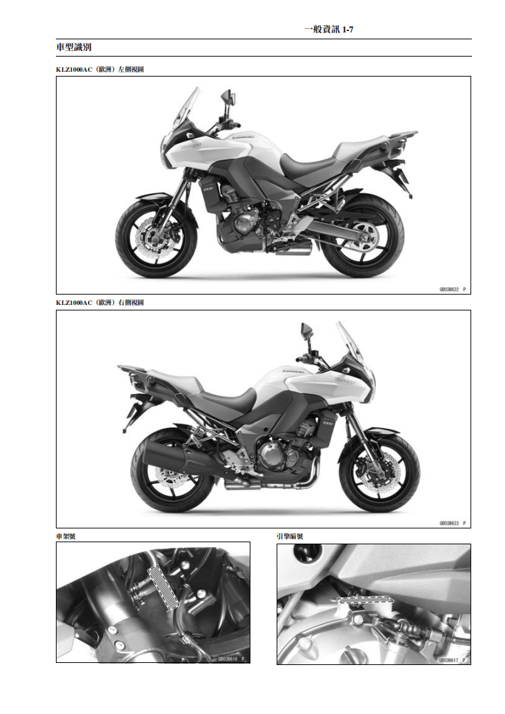 kawasaki 2012 versys1000維修手冊 PDF（英文＋繁體）｜全車拆解圖｜扭力規格｜原廠維修資料與 DIY 保養指南