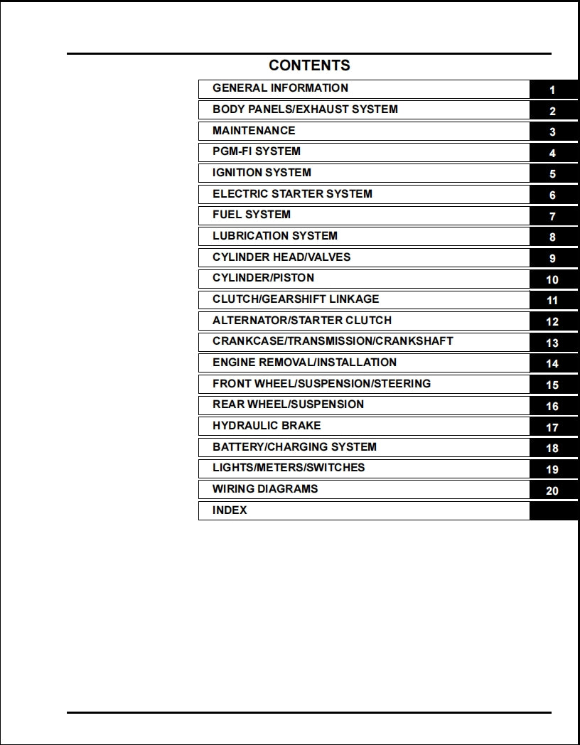 適用於2014 Honda MSX125 service manual 维修資料 英文和简体中文全车线路图故障代码分析扭矩维修DIY工具