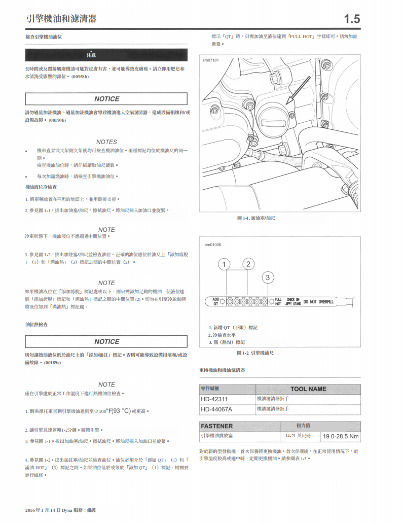 2016 Harley-Davidson DYNA維修手冊 PDF（英文＋繁體）｜全車拆解圖｜扭力規格｜原廠維修資料與 DIY 保養指南