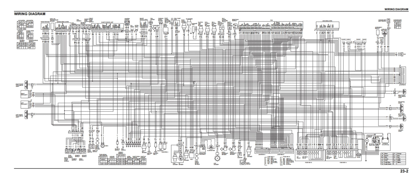 適用於2017 本田X-Adv750维修資料简体中文和英文全车扭矩表拆解图线路图故障代码