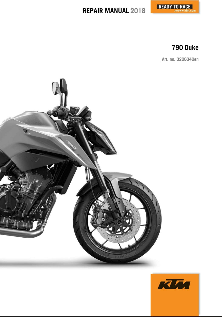 適用於2018 KTM Duke790 service manual 维修資料 英文和简体中文全车线路图故障代码分析扭矩维修 service manual DIY工具