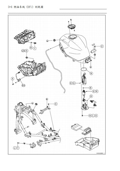 川崎2018年ninja400維修參考資料（含英文原文與繁體譯文，含扭矩、電路、故障碼）