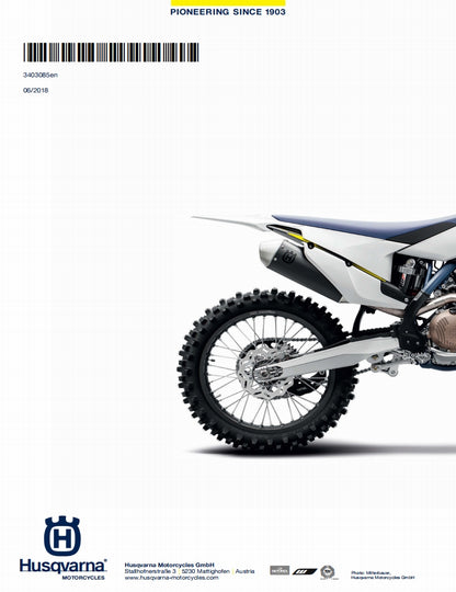 適用於2019 Husqvarna FC350 FX350 service manual