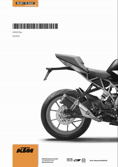 適用於2019 KTM RC390 service manual 维修資料 英文和简体中文全车线路图故障代码分析扭矩维修DIY工具