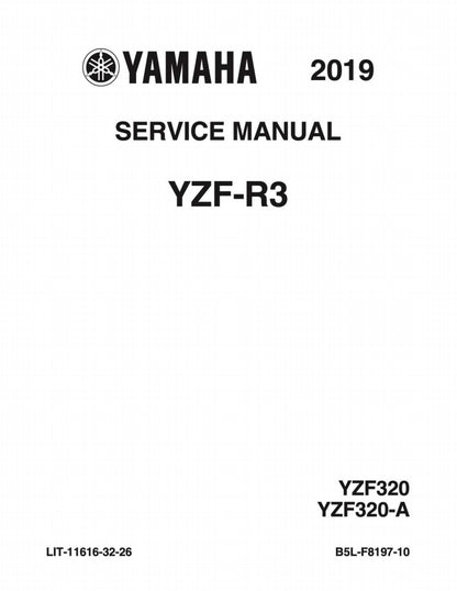 適用於2019 Yamaha YZF-R3 service manual 维修資料 英文和简体中文全车线路图故障代码分析扭矩维修DIY工具