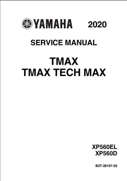 適用於2020 yamaha Tmax560 Service Manual 维修資料英文和简体中文和繁体中文全车线路图故障代码分析扭矩维修DIY工具