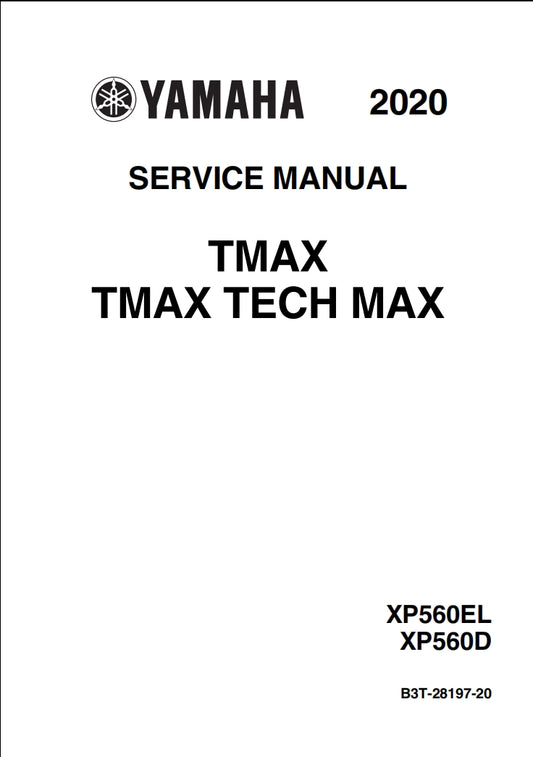適用於2020 yamaha Tmax560 Service Manual 维修資料英文和简体中文和繁体中文全车线路图故障代码分析扭矩维修DIY工具