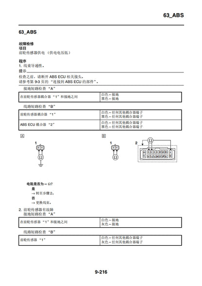 2022-2024年雅馬哈TMAX560維修參考資料（含英文原文與繁體譯文，含扭矩、電路、故障碼）