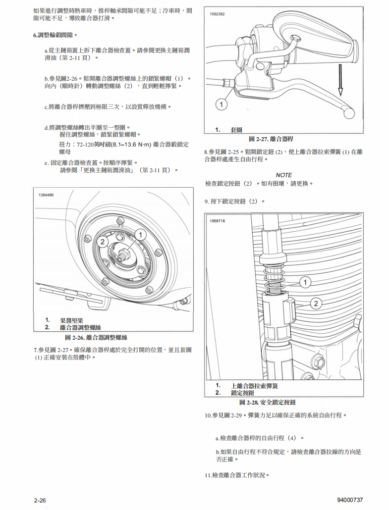 2020 哈雷 softail維修手冊 PDF（英文＋繁體）｜全車拆解圖｜扭力規格｜原廠維修資料與 DIY 保養指南