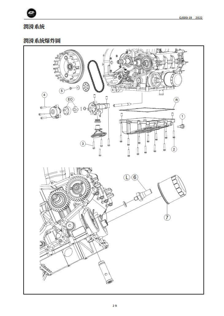 2021 QJMOTO SRV550 SRV600 QJ500-19維修手冊參考資料（含英语原版與繁體譯文，含扭矩、電路、故障碼）