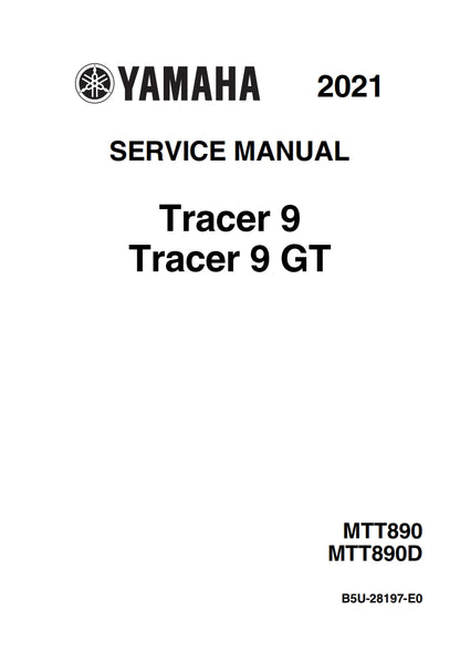 適用於2021 YAMAHA TRACER 9 GT MTT890D service manual 维修資料 英文和简体中文全车线路图故障代码分析扭矩维修DIY工具