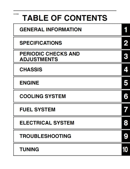適用於2021 Yamaha yz250fx service manual 维修資料 英文和简体中文全车线路图故障代码分析扭矩维修DIY工具