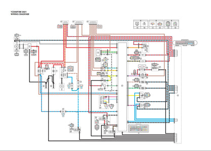 適用於2021 Yamaha yz250fx service manual 维修資料 英文和简体中文全车线路图故障代码分析扭矩维修DIY工具