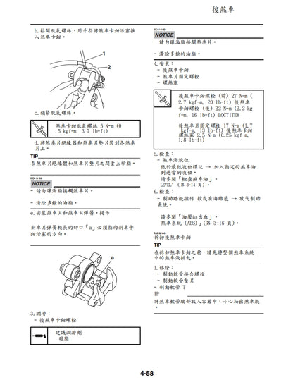 2022年雅馬哈MT10SP維修參考資料（含英文原文與繁體譯文，含扭矩、電路、故障碼）