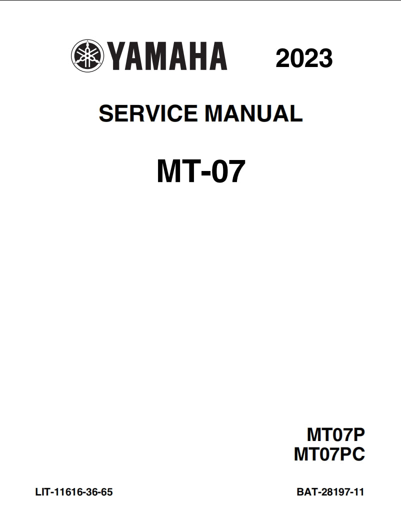 適用於2023 YAMAHA MT07 service manual 维修資料 英文和简体中文全车线路图故障代码分析扭矩维修DIY工具