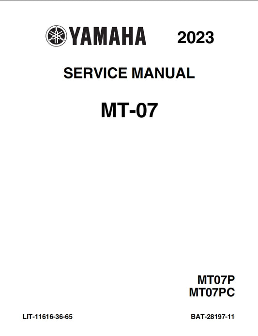 適用於2023 YAMAHA MT07 service manual 维修資料 英文和简体中文全车线路图故障代码分析扭矩维修DIY工具