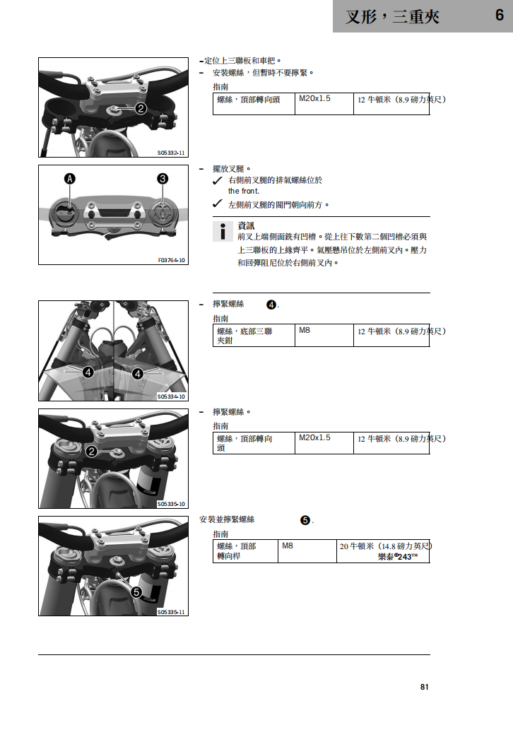 2024-KTM-450-SX-F-XC-F维修手册 PDF｜繁體中文＋故障代码解析＋全车扭矩表｜摩托车维修DIY工具资料