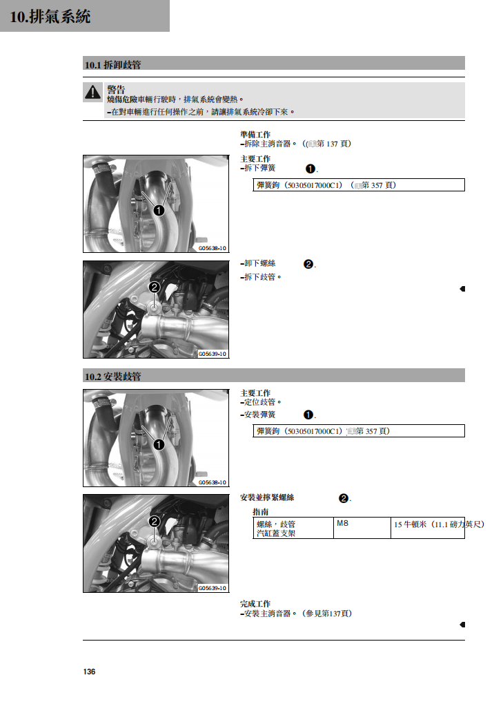 2024-KTM-450-SX-F-XC-F维修手册 PDF｜繁體中文＋故障代码解析＋全车扭矩表｜摩托车维修DIY工具资料
