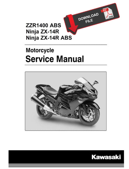 適用於2016 kawasaki zx14r  ZZR1400 service manual 维修資料 英文和简体中文全车线路图故障代码分析扭矩维修DIY工具