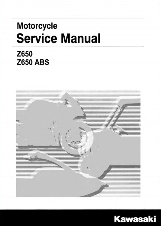 適用於Kawasaki 2017-2020 Z650 Service Manual 维修資料 英文和简体中文全车线路图故障代码分析扭矩维修DIY工具