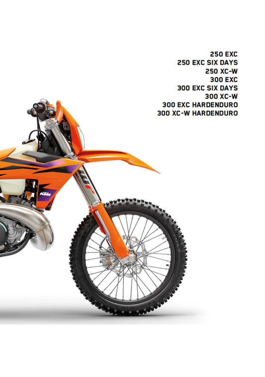 2024KTM250 300 EXC SIX DAYS維修手冊 PDF（英文＋繁體）｜全車拆解圖｜扭力規格｜原廠維修資料與 DIY 保養指南