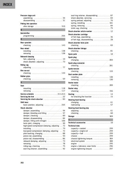 KTM 2023 250SX F XC F T Service Manual Vehicle parts disassembly diagram fault code query vehicle torque data and circuit diagram