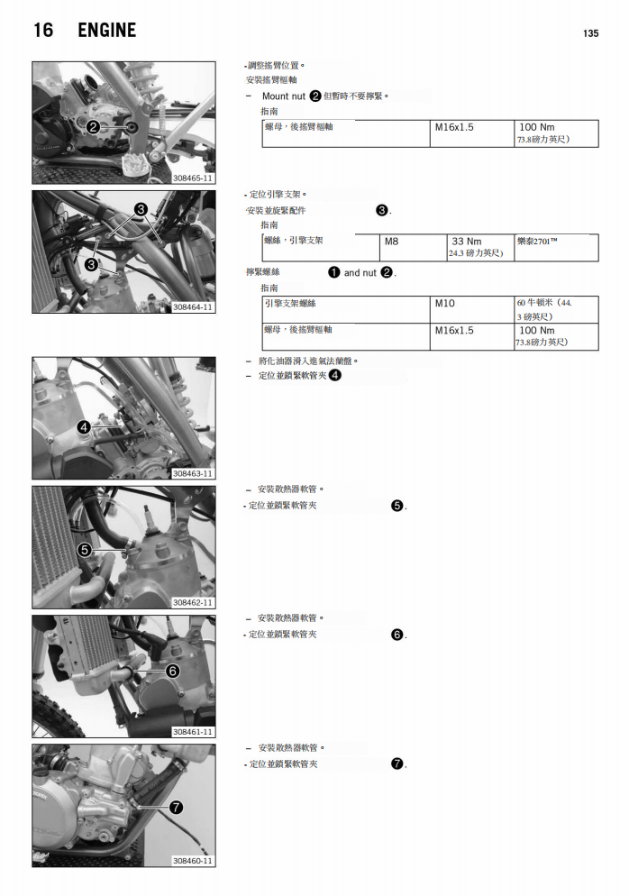 2014 KTM 250-300 SX XC維修手冊 PDF（英文＋繁體）｜全車拆解圖｜扭力規格｜原廠維修資料與 DIY 保養指南