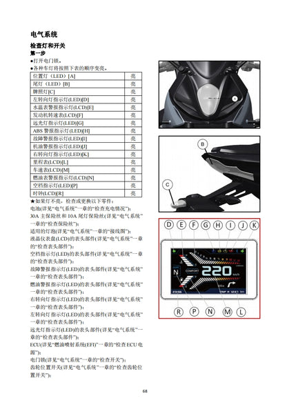 適用於贝纳利 benelli BJ300GS-H 飓风302 service manual维修資料简体中文全车线路图故障代码分析扭矩维修DIY工具