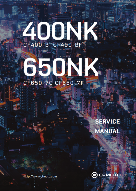 2023 CFMOTO 400NK 650NKservice manual repair manual workshop manual wiring diagram PDF download