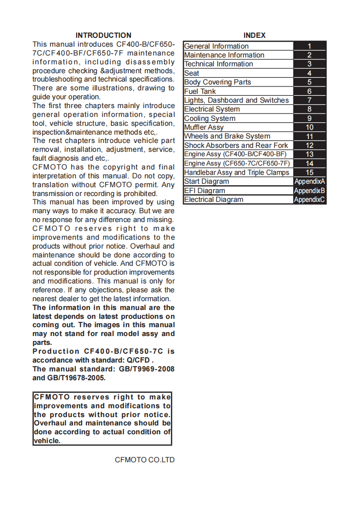 2023 CFMOTO 400NK 650NKservice manual repair manual workshop manual wiring diagram PDF download