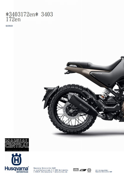 2022 Husqvarna Svartpilen 401維修參考資料（含英文原文與繁體譯文，含扭矩、電路、故障碼）