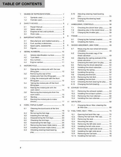 2018 Husqvarna Vitpilen 401 service manual