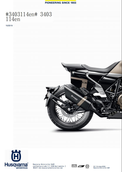 2020 Husqvarna Svartpilen 701維修參考資料（含英文原文與繁體譯文，含扭矩、電路、故障碼）