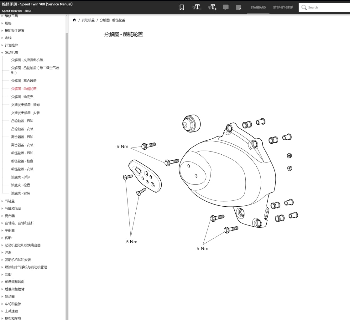 適用於Triumph 凯旋2023 speed Twin 900 维修資料简体中文全车线路图故障代码分析扭矩维修DIY工具