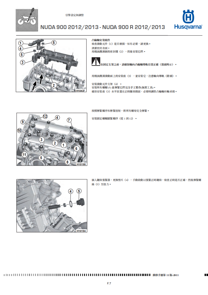 2012-husvarna-nuda-900r維修手冊 PDF（英文＋繁體）｜全車拆解圖｜扭力規格｜原廠維修資料與 DIY 保養指南