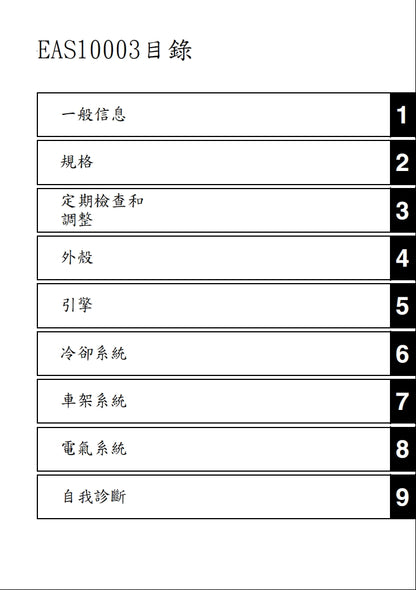 適用於2021年雅馬哈tracer 9gt MTT890維修參考資料（含英文原文與繁體譯文，含扭矩、電路、故障碼）