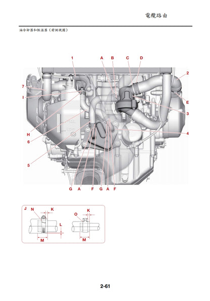 適用於2021年雅馬哈tracer 9gt MTT890維修參考資料（含英文原文與繁體譯文，含扭矩、電路、故障碼）