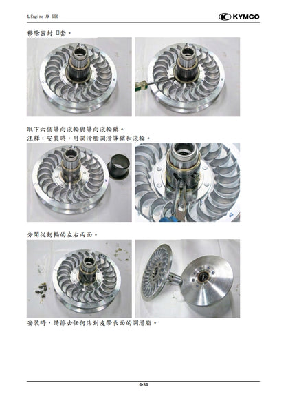 適用於2020光陽KYMCO AK550維修參考資料（含英文原文與繁體譯文，含扭矩）