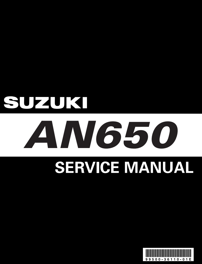 2003 鈴木 AN650維修手冊 PDF（英文＋繁體）｜全車拆解圖｜扭力規格｜原廠維修資料與 DIY 保養指南